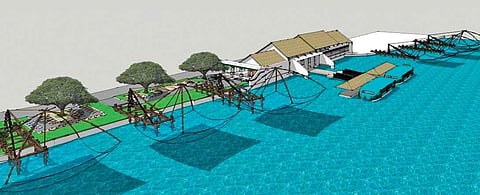The blueprint of the proposed boat jetty at Fort Kochi
