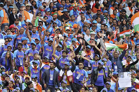 Indian Fans during India-England match at Birmingham. (Photo | AP)