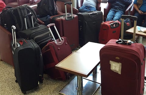 Storing luggage in cloak rooms was the first headache for those coming to the ground on Wednesday morning (Photo | EPS)
