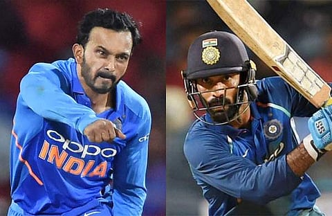 Kedar Jadhav(L) and Dinesh Karthik (File | PTI)