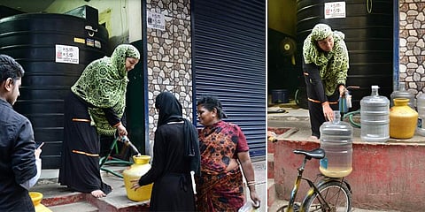 A majority of owners said their source of water was private tankers, which fetch groundwater from places such as Madhavaram, Redhills, and Vichoor. (Photo | D Sampathkumar, EPS)