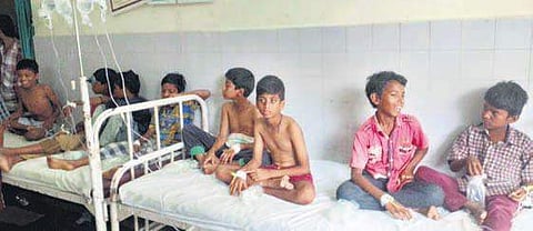 Children undergoing treatment at Rayachoti Area Hospital | ( Photo | EPS )