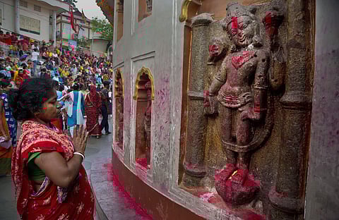 Kamakhya, one of the many traditions of Hinduism, celebrates the woman's power to give birth. (Photo | AP)