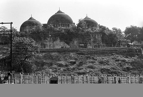 File photo dated October 1990, shows Babri Masjid in Ayodhya. (Photo | PTI)