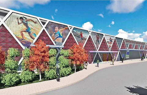 Proposed design of sports complex