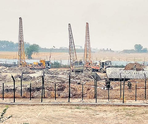 Work being carried out for the Kartarpur Corridor on the Indian side. (File Photo)
