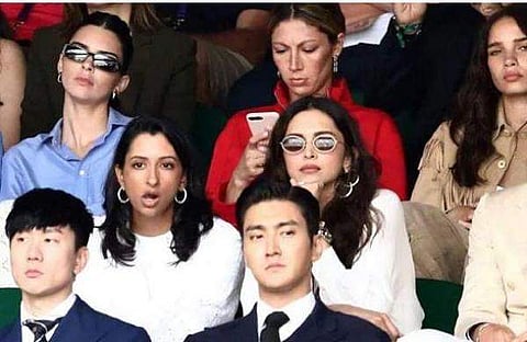 Deepika Padukone, Anisha Padukone at Wimbledon. (Photo | Twitter)