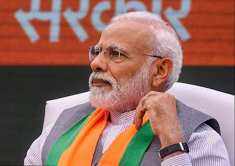 Modi at a Cabinet meeting. (File Photo | PTI)