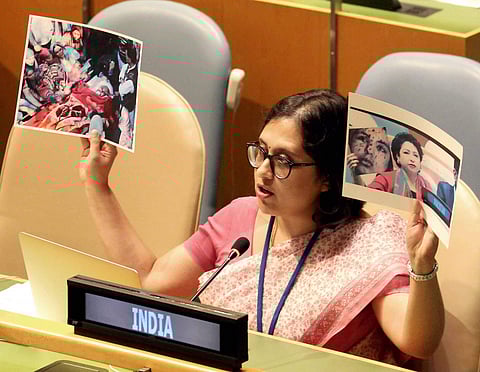 First Secretary in India's Permanent Mission to the UN Paulomi Tripathi. (File Photo | PTI)