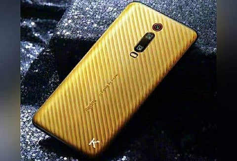 Redmi K20 Pro gold and diamond special edition phone.