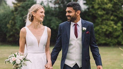 Asian Games 2018 gold medallist and Indian's Divij Sharan got married to British tennis player Samantha Murray. (Photo | Divij Sharan Twitter)