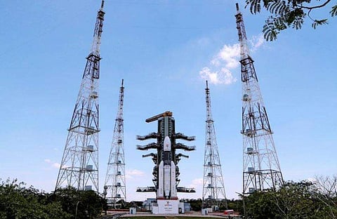 India’s most powerful launcher till date, GSLVMkIII lifted off for the Moon with Chandrayaan-2 spacecraft from Sriharikota at 2:43 pm on 22 July 2019. (Photo | PIB Twitter)