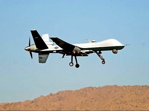 Image of a drone used for representational purposes. (File photo | AFP)
