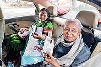 Justice (Retd) P K Shamsuddin  and commission member V Thankamani show their identity cards to security personnel at the University College gate during their visit to the institution on Tuesday  | Vincent Pulickal