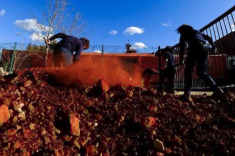 Image of Bauxite tailings being dumped in Gardanne, southern France, used for representational purposes. (Photo | AFP)