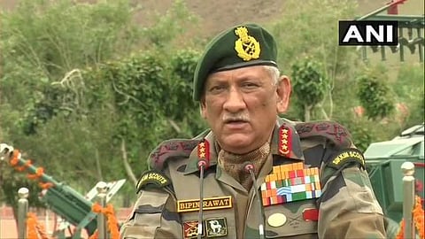Indian army chief Bipin Rawat (Photo | ANI, Twitter)