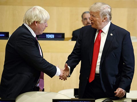UK Prime Minister Boris Johnson with US President Donald Trump (Photo | AP)