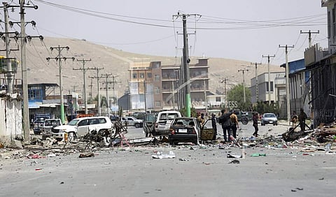 Afghan security personnel inspect at the site of a suicide attack in Kabul, Afghanistan, Thursday, July 25, 2019. | ( Photo | AP )