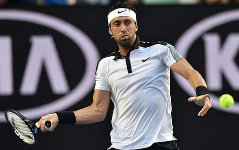 Georgia tennis star Nikoloz Basilashvili | AFP