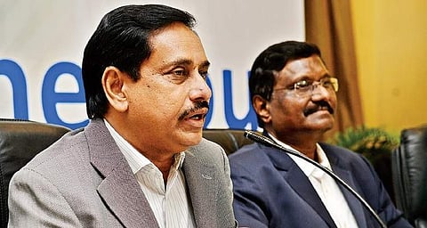 NVS Reddy (L), MD of HMR (File photo | EPS)R Satish babu