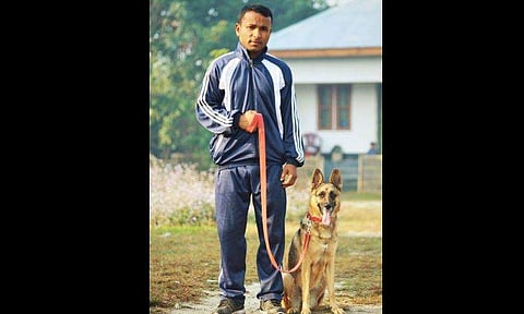Quarmy with her handler. (Photo | EPS)