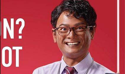 In an advertisement, an actor of Chinese origin has his skin darkened to portray different races, which has sparked anger in Singapore. (Photo | Twitter)