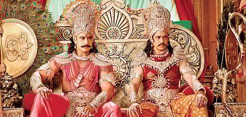 A still from Darshan-starrer 'Kurukshetra'.