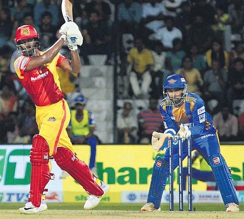 Baba Aparajith scored an unbeaten 76 on Tuesday | V KARTHIK ALAGU