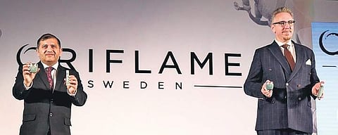 Naveen Anand, Senior Director, Marketing, Oriflame South Asia and Frederic Widell, VP and Head of South Asia & MD, Oriflame at the launch event.