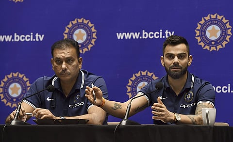 Indian cricket team captain Virat Kohli and coach Ravi Shastri (File photo | PTI)