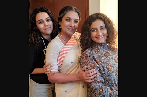 Swara Bhasker, Shabana Azmi and Divya Dutta. (Photo | Divya Dutta Twitter)