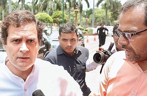 Rahul Gandhi arrives at Parliament House in New Delhi on Wednesday | Shekhar yadav