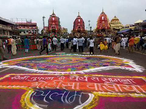 Nine-day long Rath Yatra began in Odisha's Puri on Thursday. (Photo | EPS)