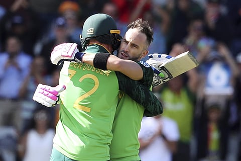 Faf du Plessis scored a crucial century | AP