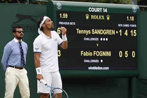 Fabio Fognini. (Photo | AP)