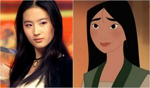 Liu Yifei as the Chinese warrior woman 'Mulan'.