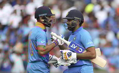 Virat Kohli with his in-form deputy Rohit Sharma (File Photo | A