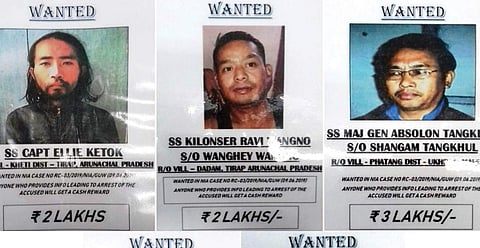 The NIA announced cash rewards of Rs.3 lakh each for Absolon Tangkhul and Victor Tangkhul and Rs.2 lakh each for Ravi Wangno, Ellie Ketok and Apem. 