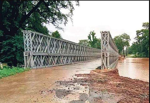 Water from Polavaram dam flows into Mugi point near Motu of Malkangiri district (Photo | EPS)