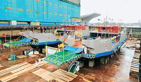 The RO PAX vessels  that were designed and built by Cochin Shipyard Limited, for Inland Waterways Authority of India