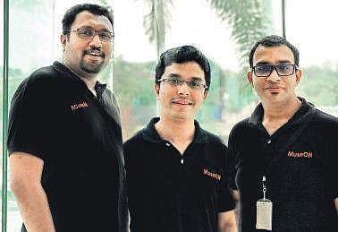 From left: Arun Perooli, Rajiv Surendran and Rahul K C