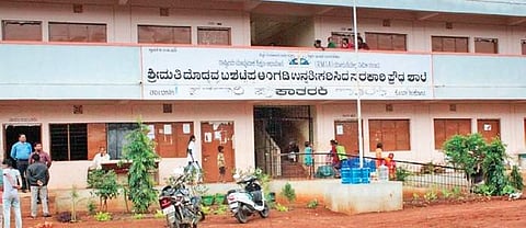 People belonging to SC/ST communities sheltered in a relief centre at  Katarki near Bilagi. | Express Photo Services