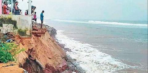 Ramyapatana village affected by sea erosion I Express
