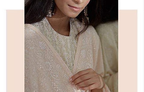 The bridal ensemble keeps the chikankari alive for generations to come. (Photo | @anjulbhandari, Instagram)