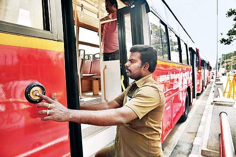 The new buses launched by the CM on Monday | P Jawahar