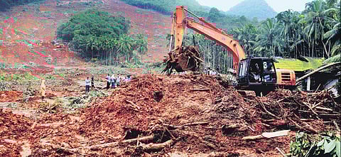 The landslide-hit area at Kavalappara