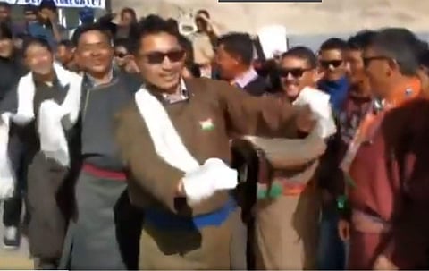 WATCH| Ladakh MP Jamyang Tsering Namgyal shows dance moves during Independence Day celebrations