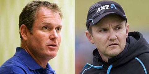 Tom Moody (L) and Mike Hesson.