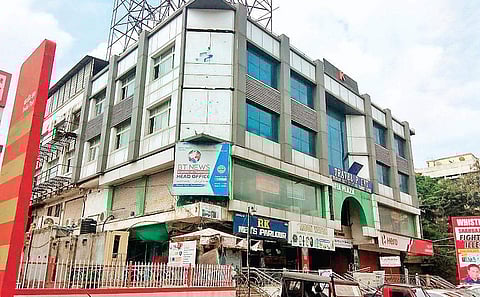 An ED-seized Heera Group property at Humayunagar, Hyderabad on Friday | Express