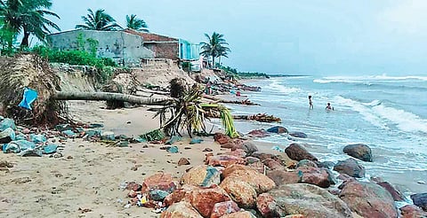 Damaged seaside village at Ramayapatana | Express